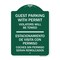 Signmission Guest Parking with Permit Violators Will Be Towed Estacionamento De Visita Con Permis, GW-1824-23926 A-DES-GW-1824-23926 - alternate 1